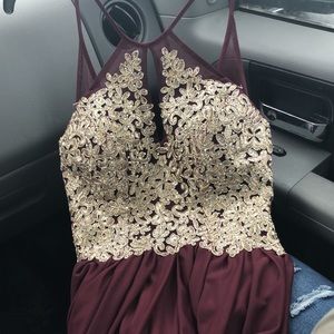 My Michelle burgundy wine homecoming dress size 5